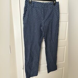Zara Blue and White Patterned Trousers